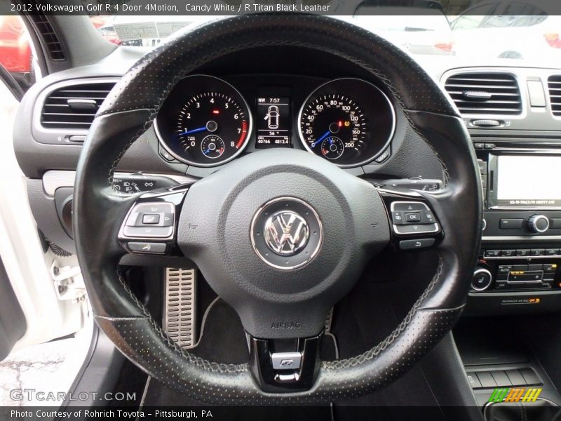 Candy White / R Titan Black Leather 2012 Volkswagen Golf R 4 Door 4Motion