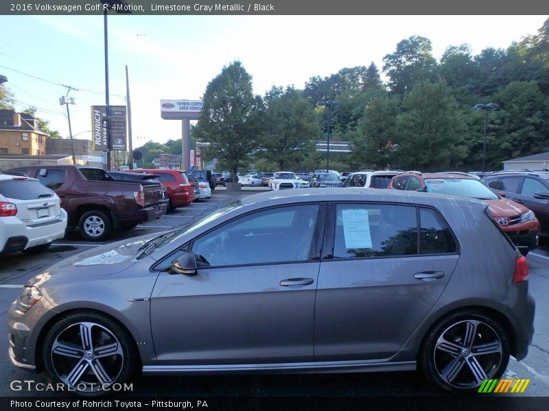 Limestone Gray Metallic / Black 2016 Volkswagen Golf R 4Motion