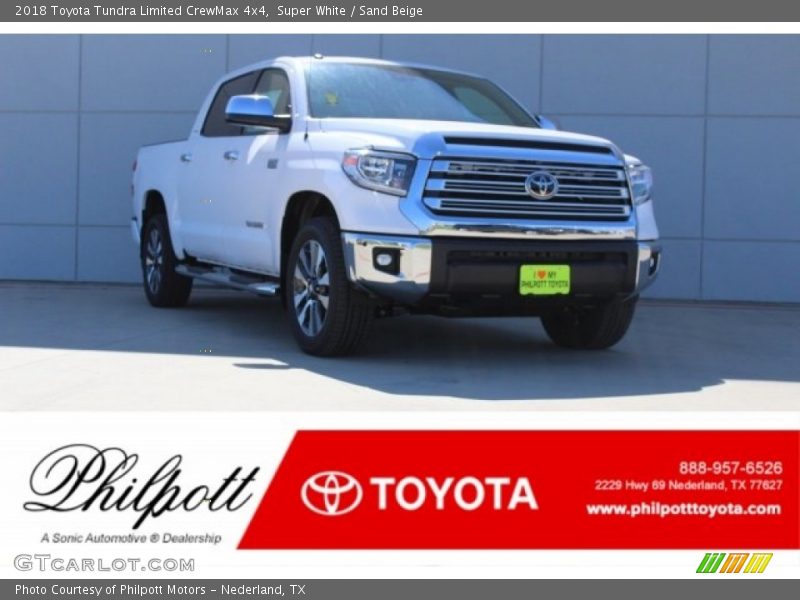 Super White / Sand Beige 2018 Toyota Tundra Limited CrewMax 4x4