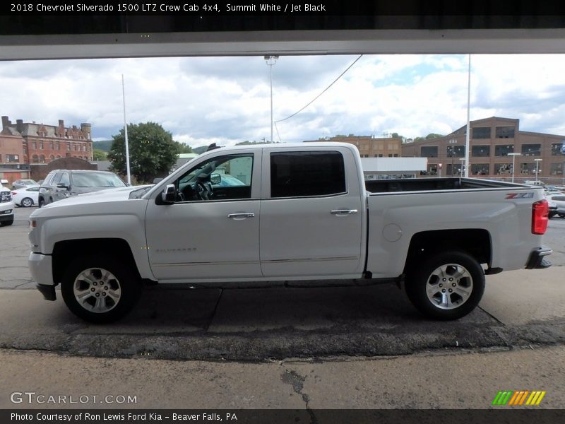 Summit White / Jet Black 2018 Chevrolet Silverado 1500 LTZ Crew Cab 4x4