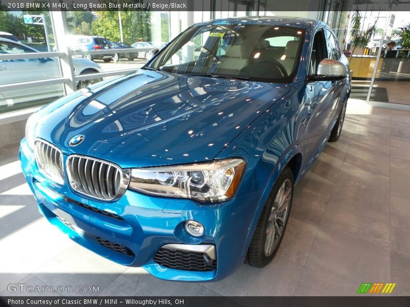 Long Beach Blue Metallic / Beige/Black 2018 BMW X4 M40i