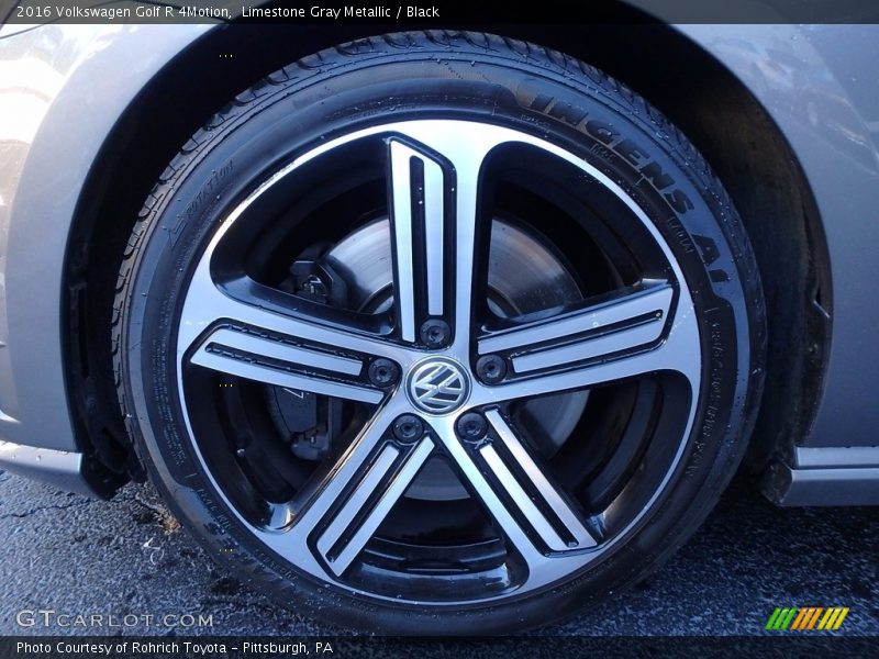 Limestone Gray Metallic / Black 2016 Volkswagen Golf R 4Motion