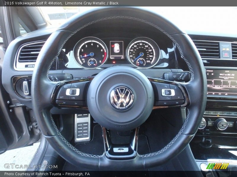 Limestone Gray Metallic / Black 2016 Volkswagen Golf R 4Motion