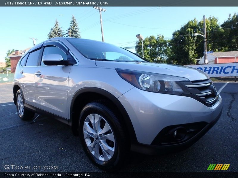 Alabaster Silver Metallic / Gray 2012 Honda CR-V EX 4WD