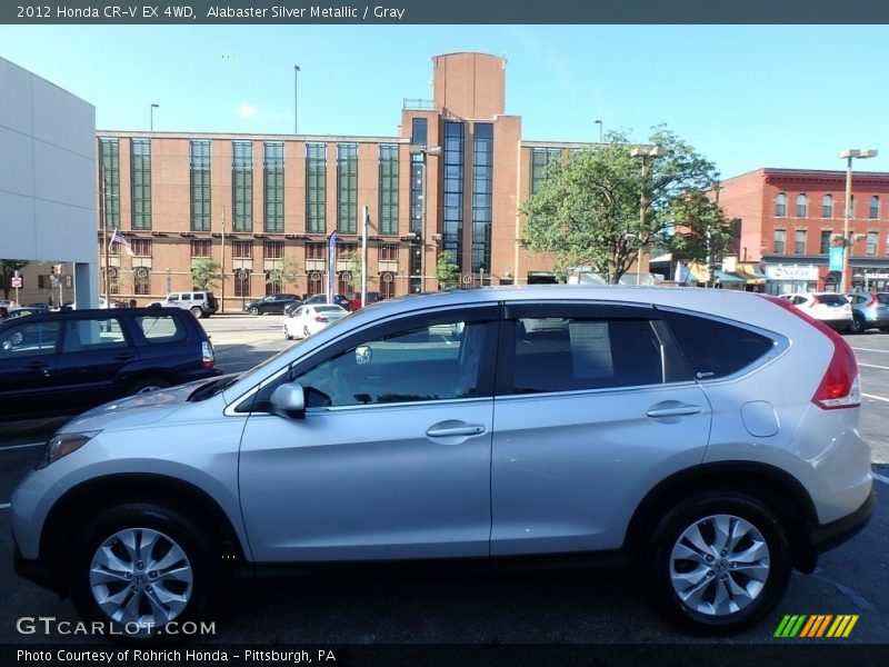Alabaster Silver Metallic / Gray 2012 Honda CR-V EX 4WD