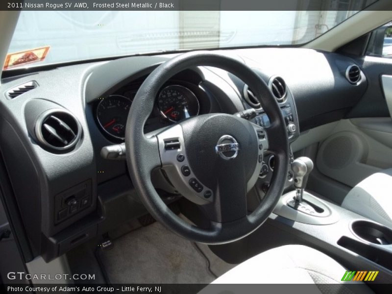 Frosted Steel Metallic / Black 2011 Nissan Rogue SV AWD