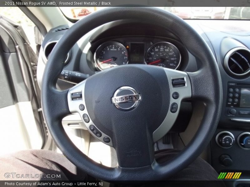 Frosted Steel Metallic / Black 2011 Nissan Rogue SV AWD