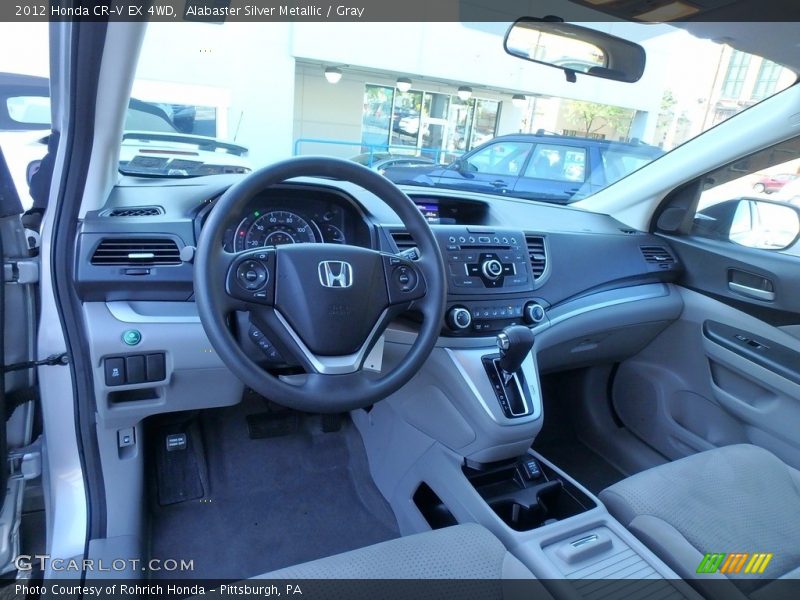 Alabaster Silver Metallic / Gray 2012 Honda CR-V EX 4WD