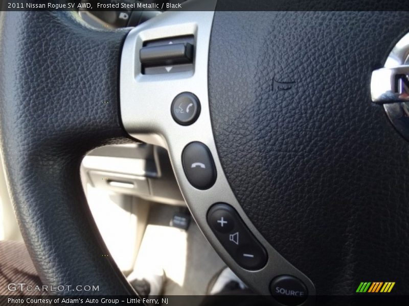 Frosted Steel Metallic / Black 2011 Nissan Rogue SV AWD