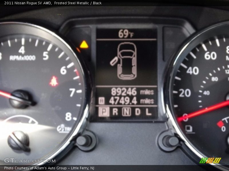 Frosted Steel Metallic / Black 2011 Nissan Rogue SV AWD