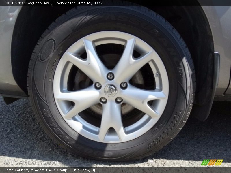 Frosted Steel Metallic / Black 2011 Nissan Rogue SV AWD