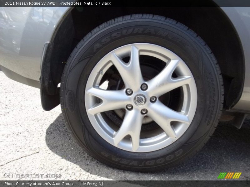 Frosted Steel Metallic / Black 2011 Nissan Rogue SV AWD