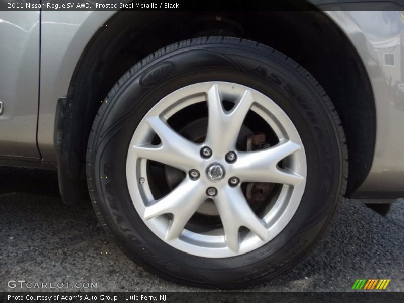 Frosted Steel Metallic / Black 2011 Nissan Rogue SV AWD