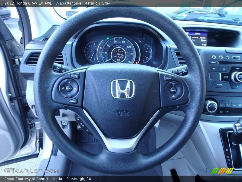 Alabaster Silver Metallic / Gray 2012 Honda CR-V EX 4WD