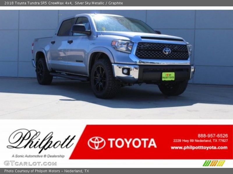 Silver Sky Metallic / Graphite 2018 Toyota Tundra SR5 CrewMax 4x4
