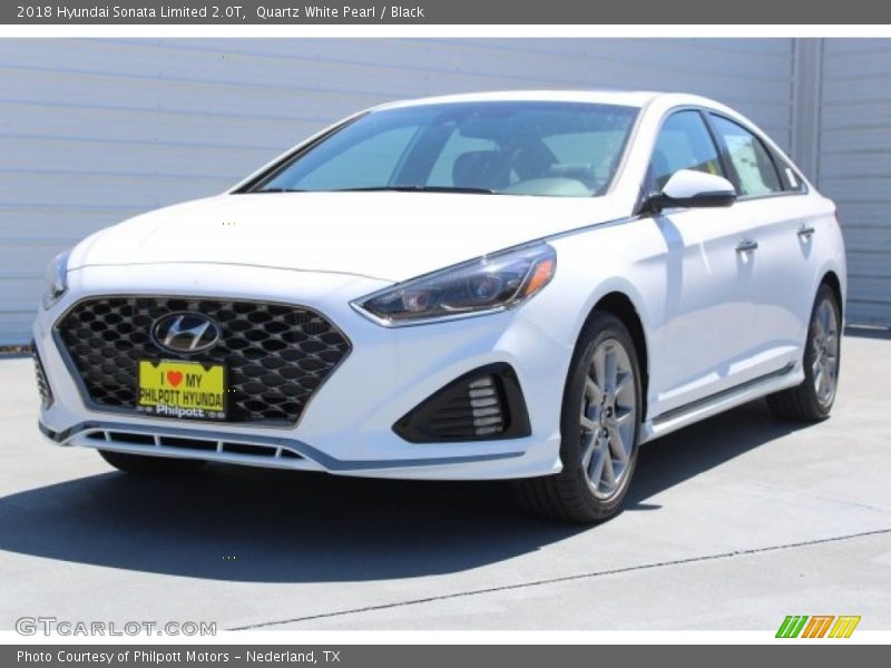 Quartz White Pearl / Black 2018 Hyundai Sonata Limited 2.0T