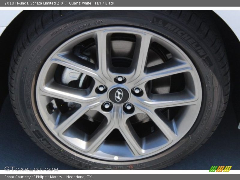 Quartz White Pearl / Black 2018 Hyundai Sonata Limited 2.0T