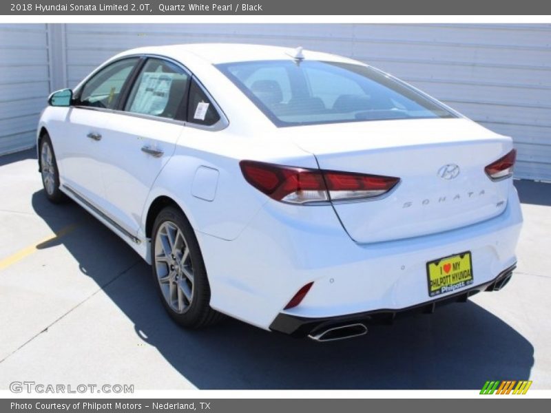 Quartz White Pearl / Black 2018 Hyundai Sonata Limited 2.0T