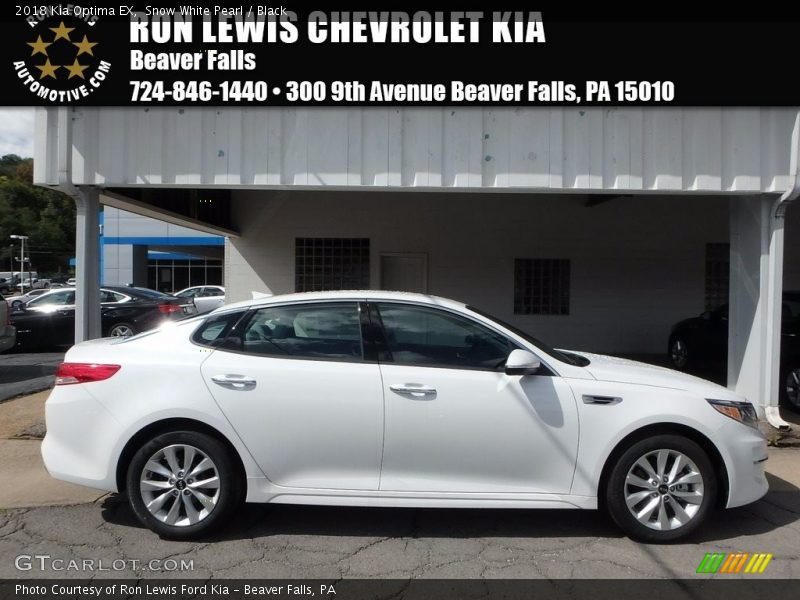 Snow White Pearl / Black 2018 Kia Optima EX