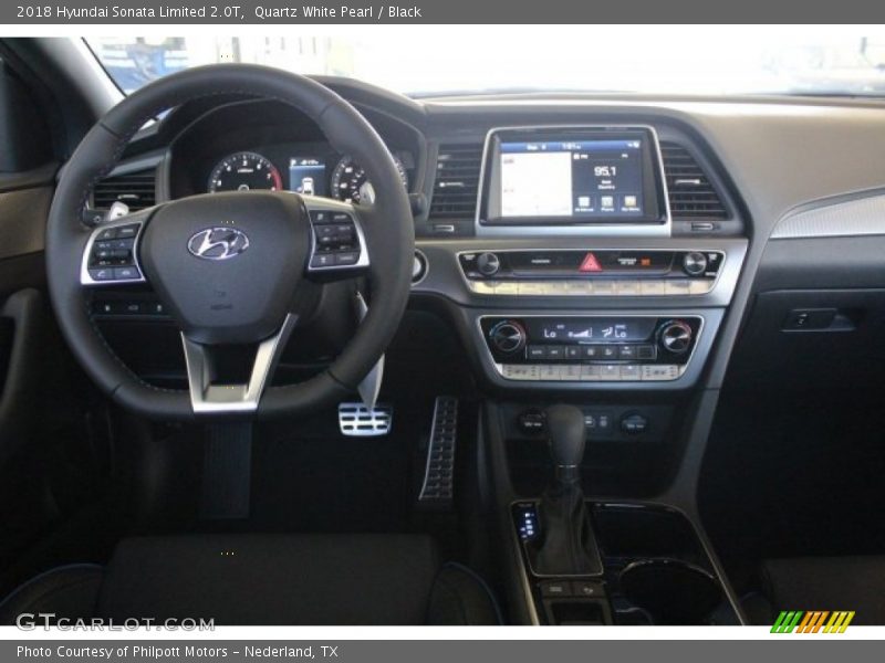 Quartz White Pearl / Black 2018 Hyundai Sonata Limited 2.0T