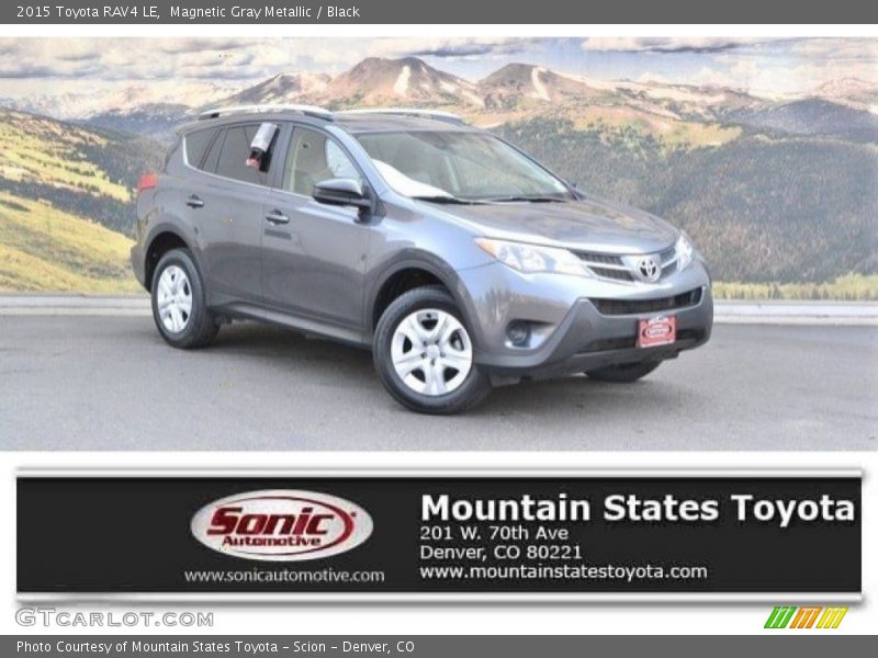 Magnetic Gray Metallic / Black 2015 Toyota RAV4 LE