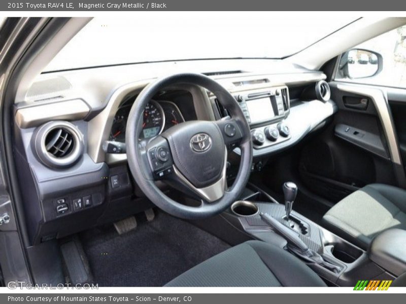 Magnetic Gray Metallic / Black 2015 Toyota RAV4 LE