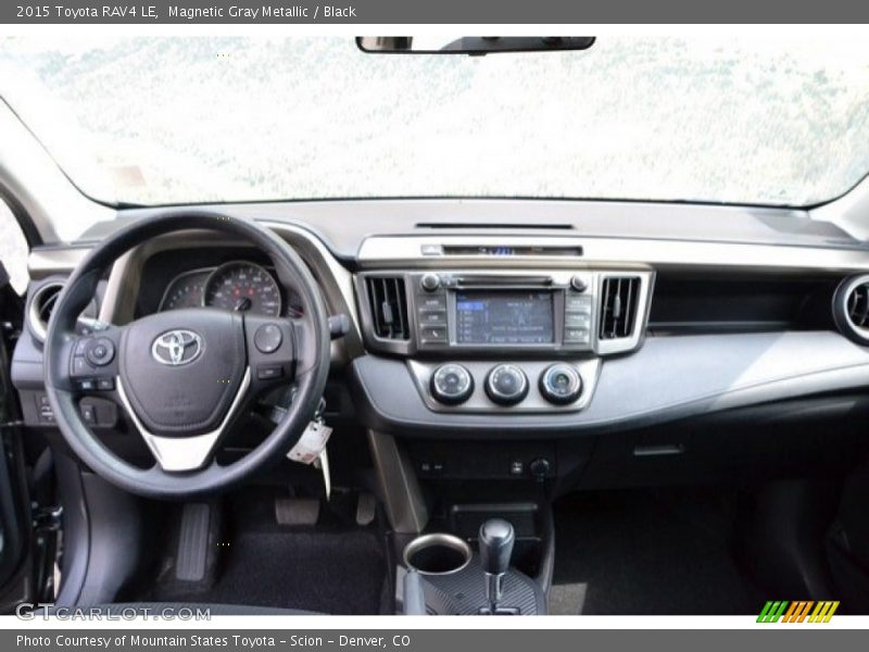 Magnetic Gray Metallic / Black 2015 Toyota RAV4 LE