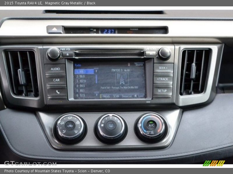Magnetic Gray Metallic / Black 2015 Toyota RAV4 LE