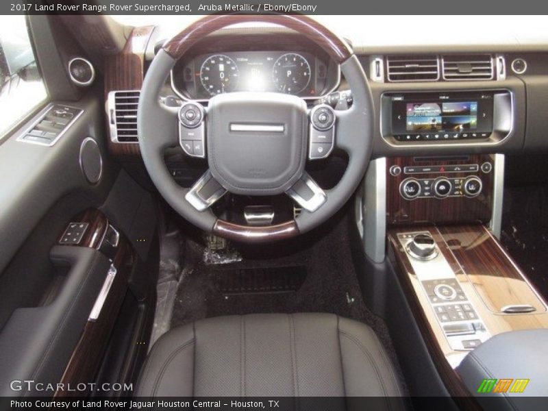 Aruba Metallic / Ebony/Ebony 2017 Land Rover Range Rover Supercharged