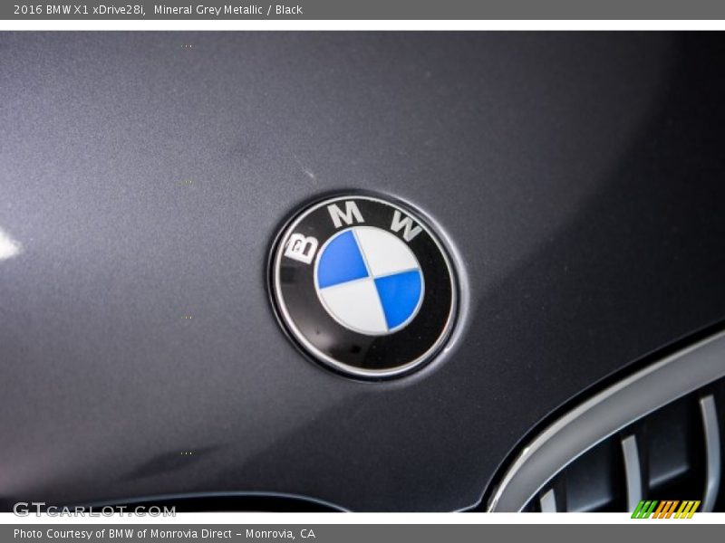 Mineral Grey Metallic / Black 2016 BMW X1 xDrive28i