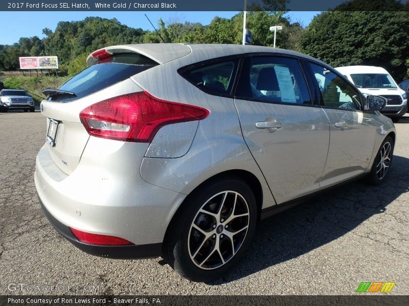 White Gold / Charcoal Black 2017 Ford Focus SEL Hatch