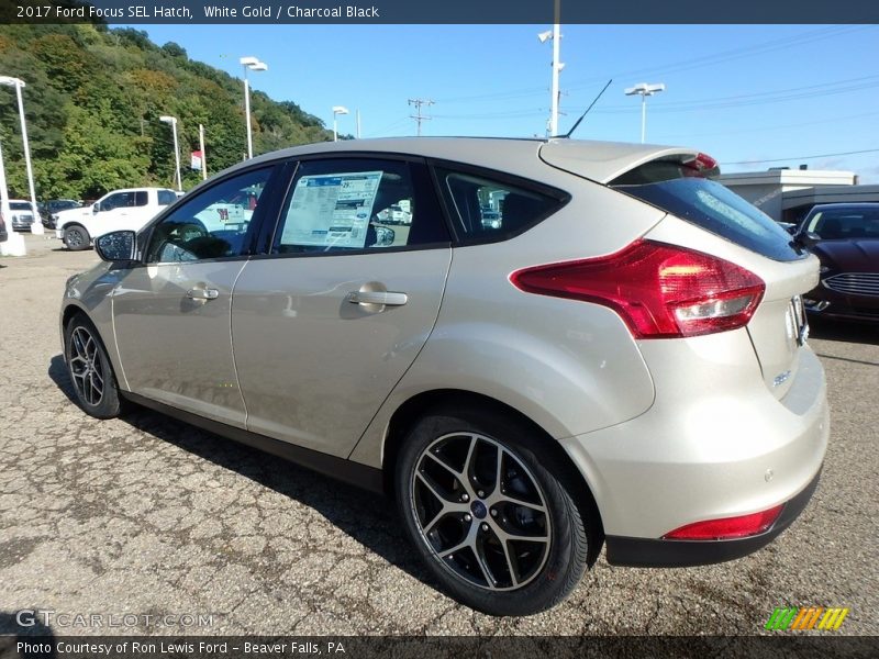 White Gold / Charcoal Black 2017 Ford Focus SEL Hatch