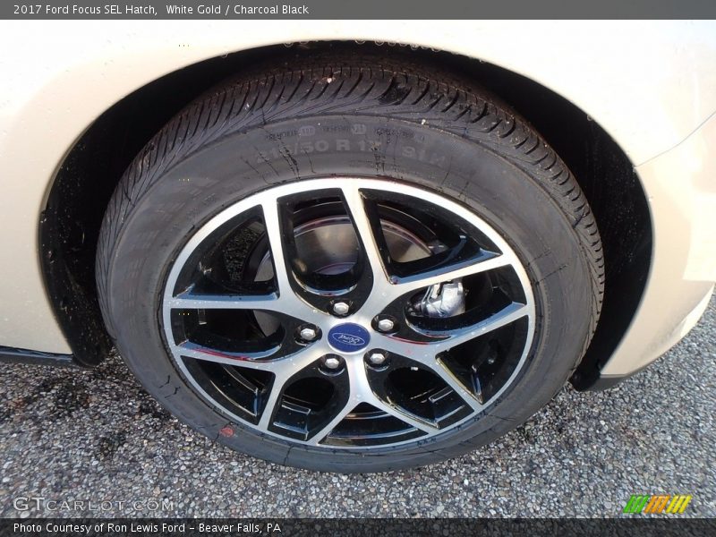 White Gold / Charcoal Black 2017 Ford Focus SEL Hatch