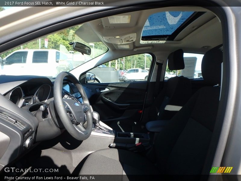 White Gold / Charcoal Black 2017 Ford Focus SEL Hatch