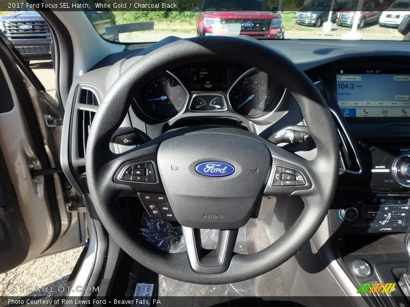 White Gold / Charcoal Black 2017 Ford Focus SEL Hatch