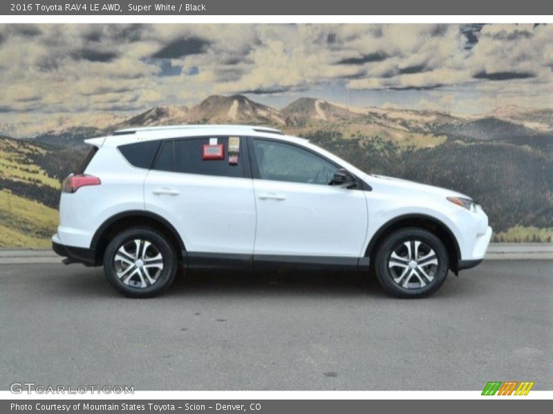 Super White / Black 2016 Toyota RAV4 LE AWD