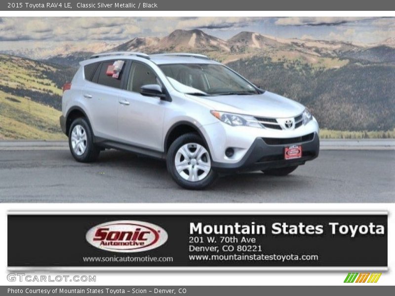 Classic Silver Metallic / Black 2015 Toyota RAV4 LE