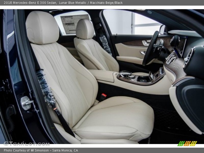Lunar Blue Metallic / Macchiato Beige/Black 2018 Mercedes-Benz E 300 Sedan