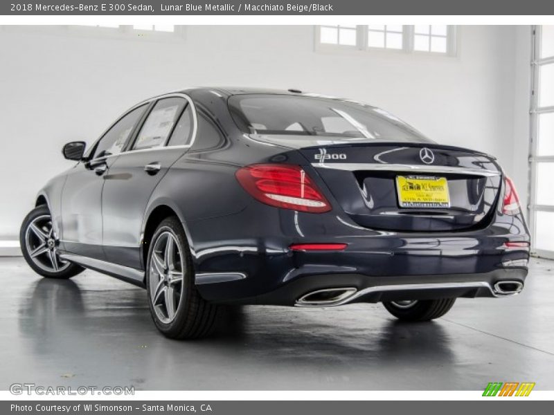 Lunar Blue Metallic / Macchiato Beige/Black 2018 Mercedes-Benz E 300 Sedan