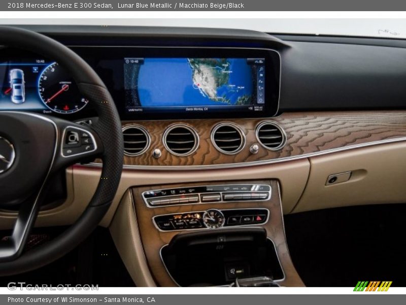 Lunar Blue Metallic / Macchiato Beige/Black 2018 Mercedes-Benz E 300 Sedan