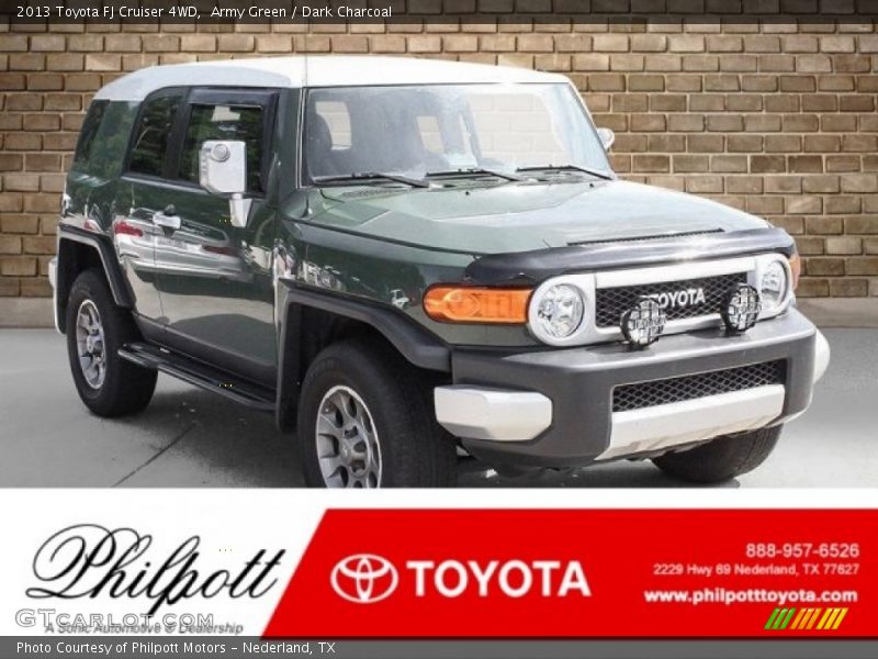 Army Green / Dark Charcoal 2013 Toyota FJ Cruiser 4WD
