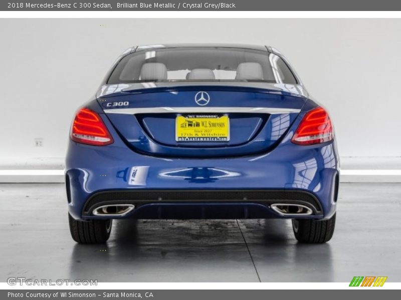 Brilliant Blue Metallic / Crystal Grey/Black 2018 Mercedes-Benz C 300 Sedan