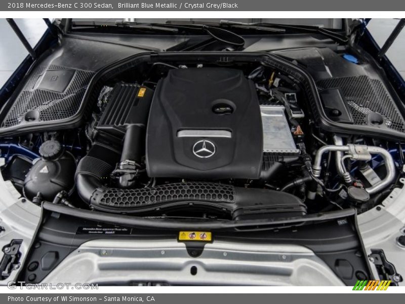 Brilliant Blue Metallic / Crystal Grey/Black 2018 Mercedes-Benz C 300 Sedan