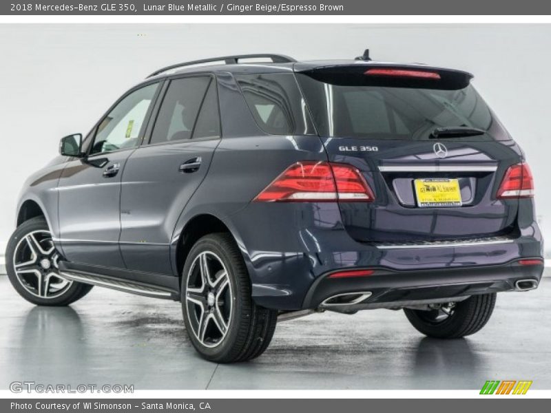 Lunar Blue Metallic / Ginger Beige/Espresso Brown 2018 Mercedes-Benz GLE 350