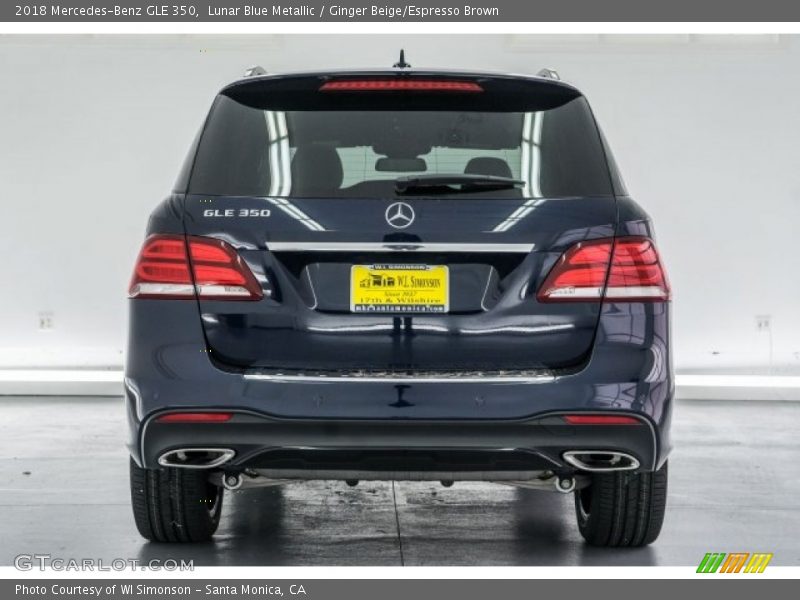 Lunar Blue Metallic / Ginger Beige/Espresso Brown 2018 Mercedes-Benz GLE 350