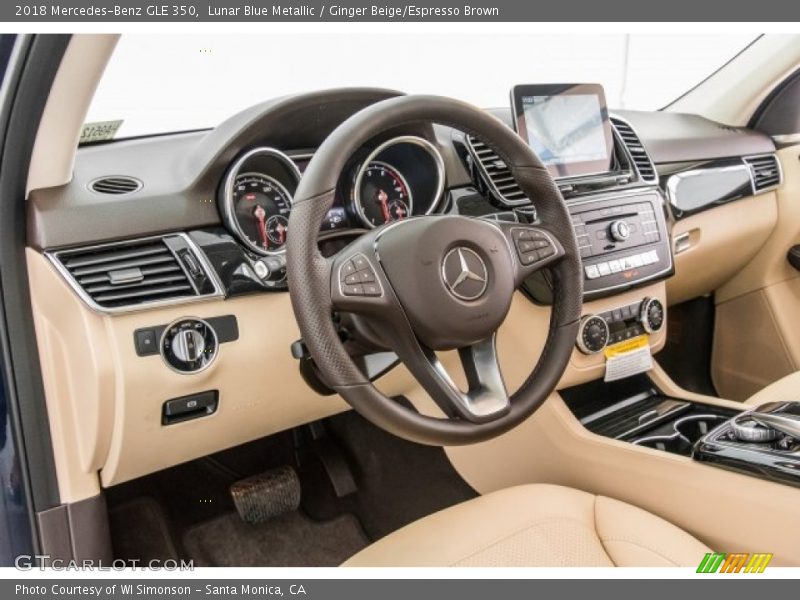 Lunar Blue Metallic / Ginger Beige/Espresso Brown 2018 Mercedes-Benz GLE 350