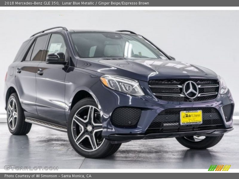 Lunar Blue Metallic / Ginger Beige/Espresso Brown 2018 Mercedes-Benz GLE 350