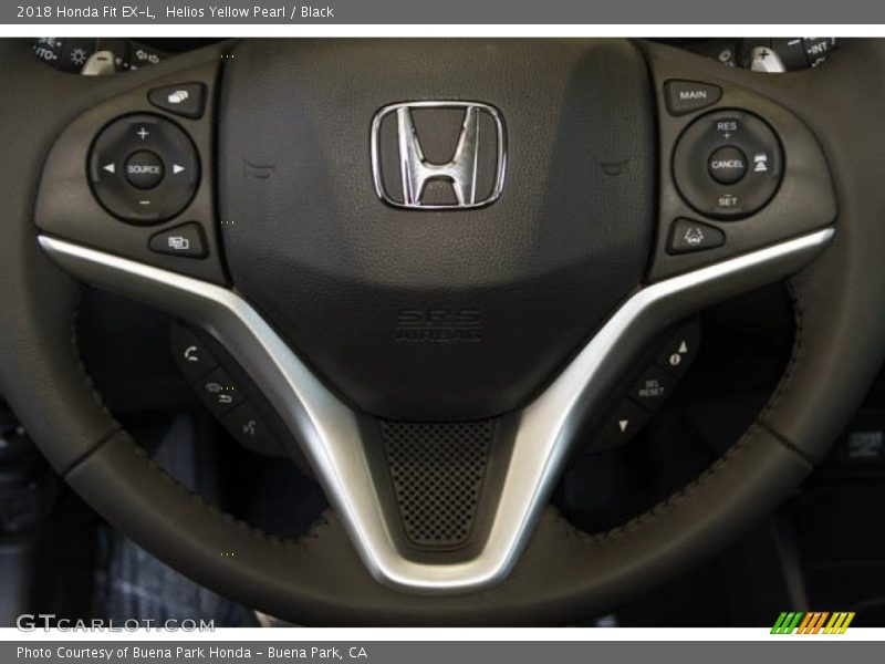 Helios Yellow Pearl / Black 2018 Honda Fit EX-L