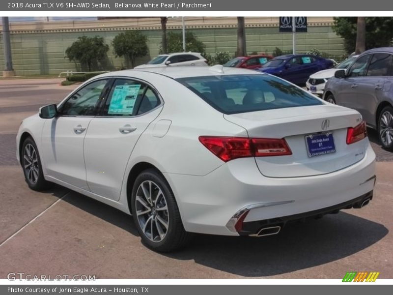 Bellanova White Pearl / Parchment 2018 Acura TLX V6 SH-AWD Sedan