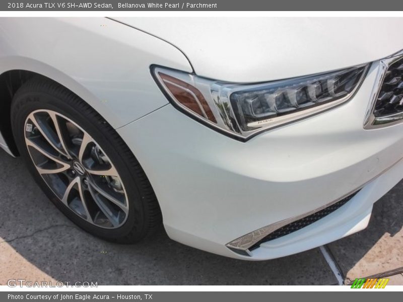 Bellanova White Pearl / Parchment 2018 Acura TLX V6 SH-AWD Sedan